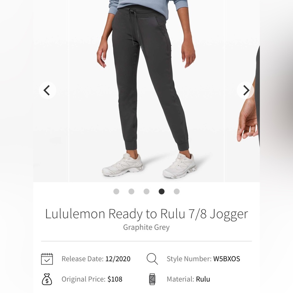 Lululemon Ready to Rulu Joggers-Graphite Grey